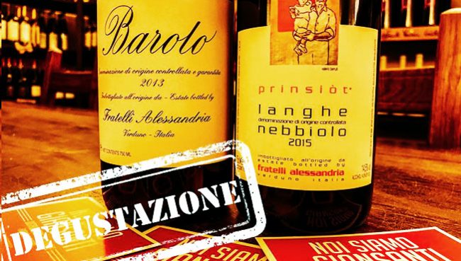 Degustazione di vini Fratelli Alessandria all’Enoteca Giansanti