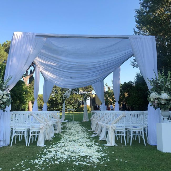 residenza lavernale roma allestimento esterno matrimonio civile